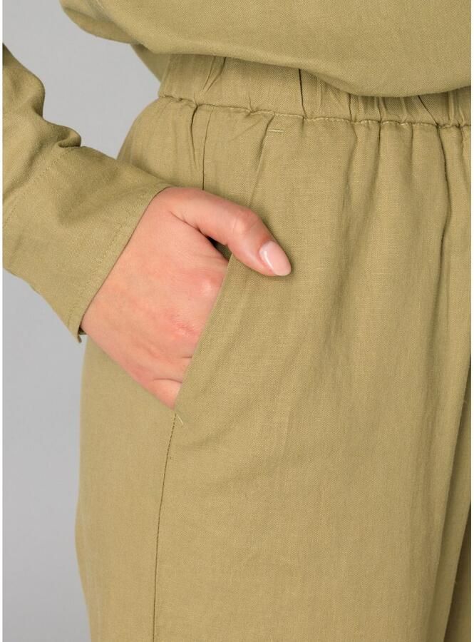 Base Level Linnen broek YUL Zomerbroek met elastische band