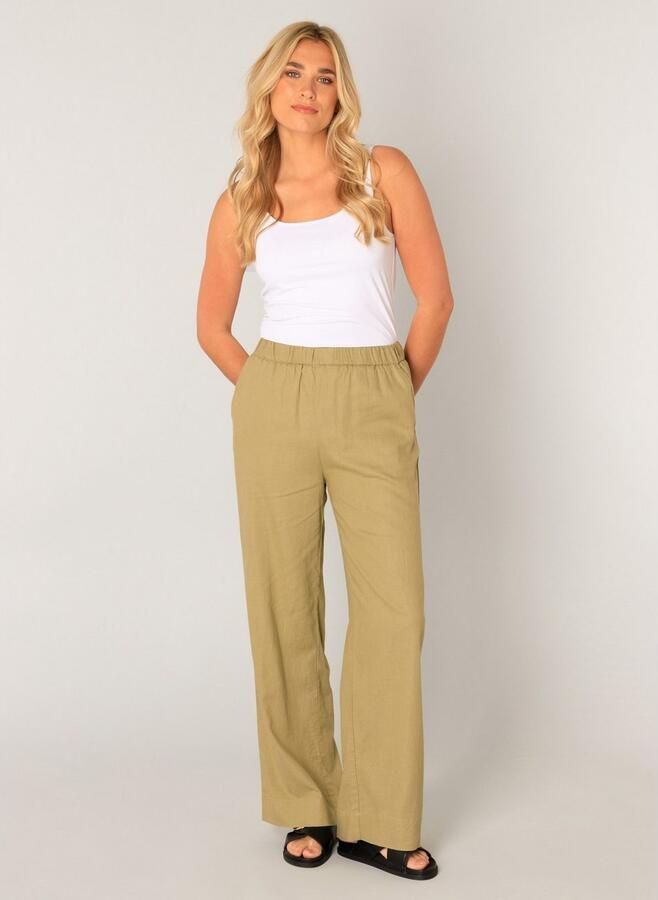 Base Level Linnen broek YUL Zomerbroek met elastische band - Foto 5