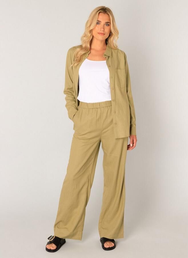 Base Level Linnen broek YUL Zomerbroek met elastische band - Foto 6