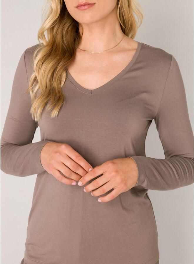 Base Level Shirt met lange mouwen met v-hals - Foto 1