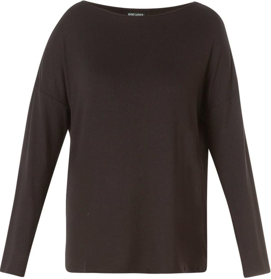 Base Level Shirt met lange mouwen Yolanda Wijd model met modellerende inzet bij de heupen