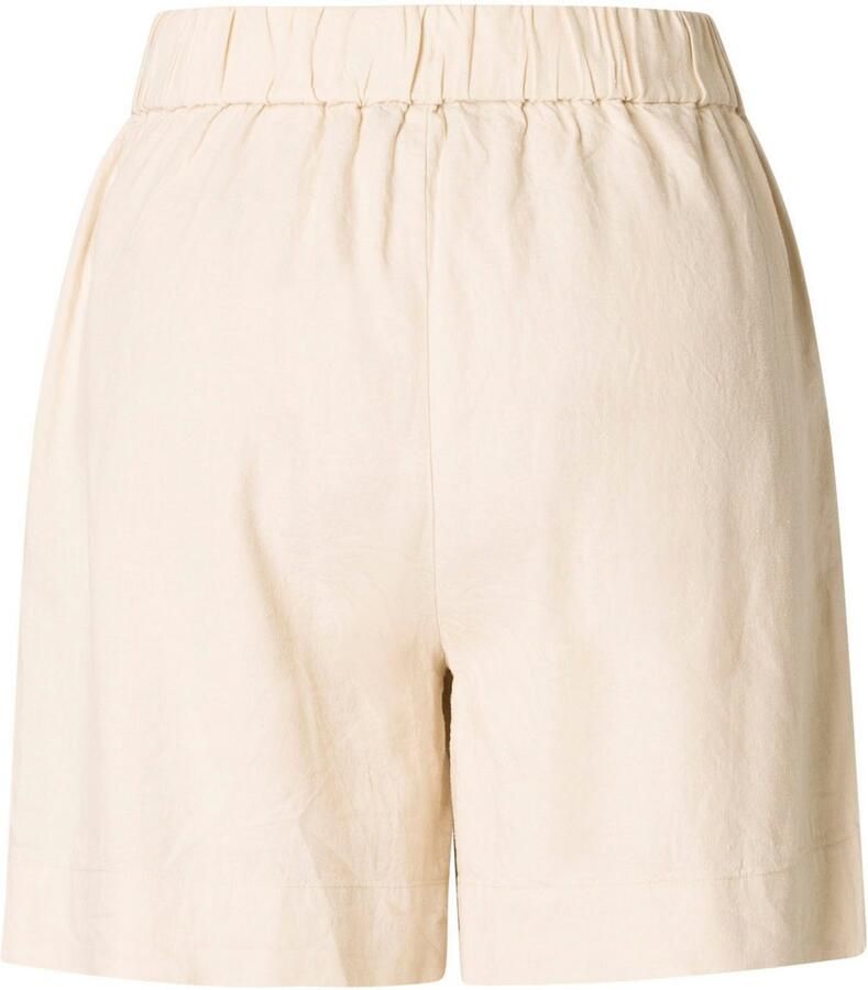 Base Level loose fit short Yarda met linnen beige