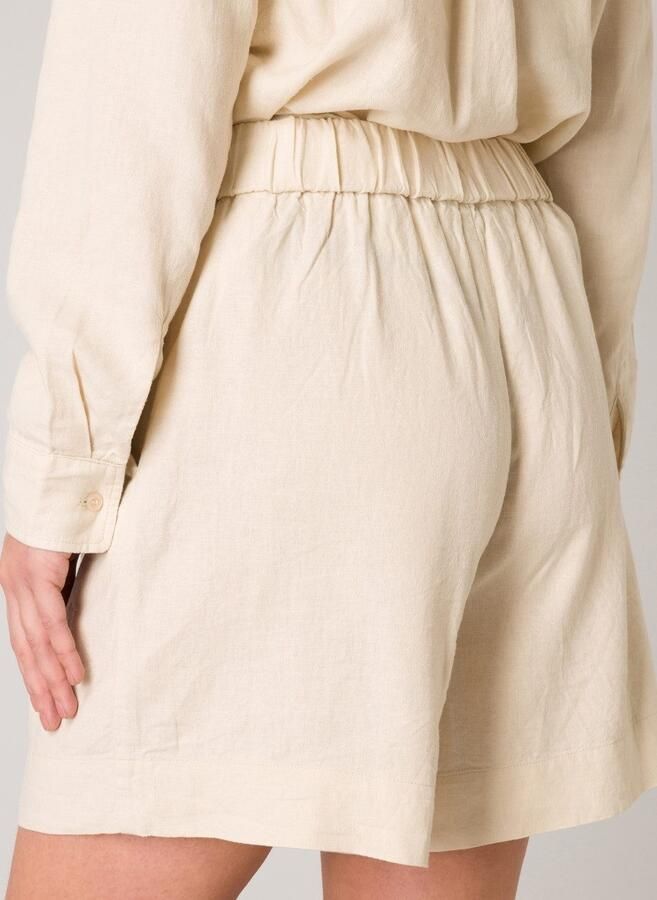 Base Level loose fit short Yarda met linnen beige - Foto 2
