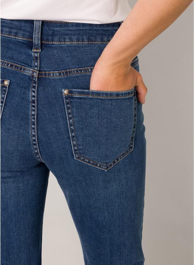 Base Level Slim fit jeans Arin in blauwe wassing - Foto 3