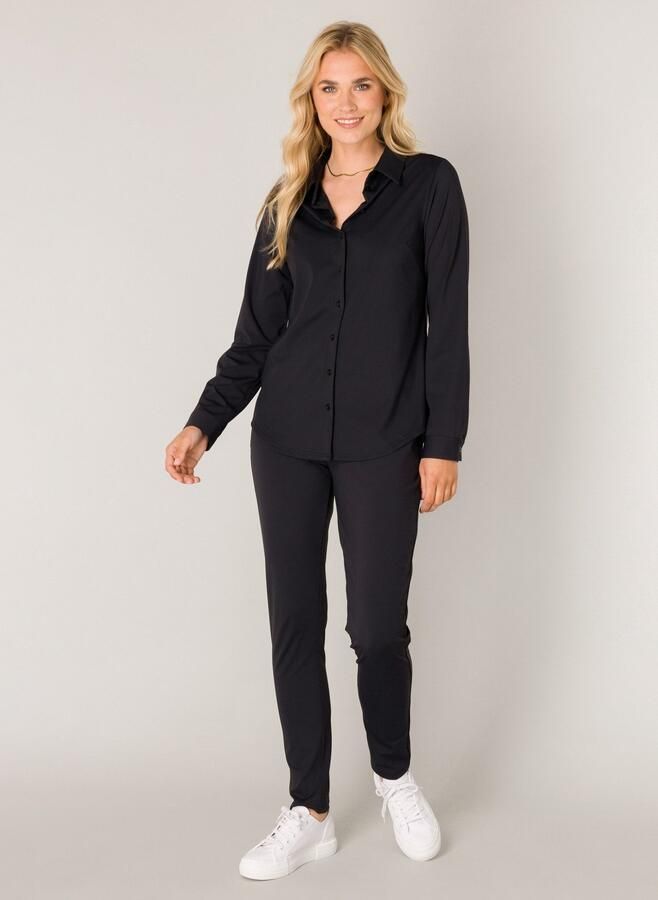 Base Level Blouse met lange mouwen TAMARA met stretch en knoopsluiting - Foto 4