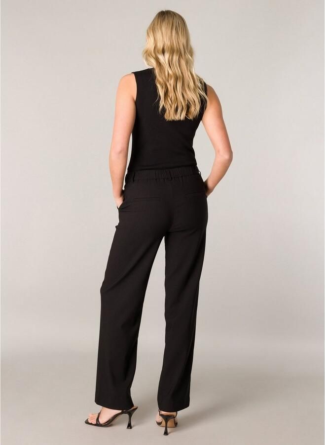 Base Level Stoffen broek Zomerbroek met uitlopende pijpen en elastaan