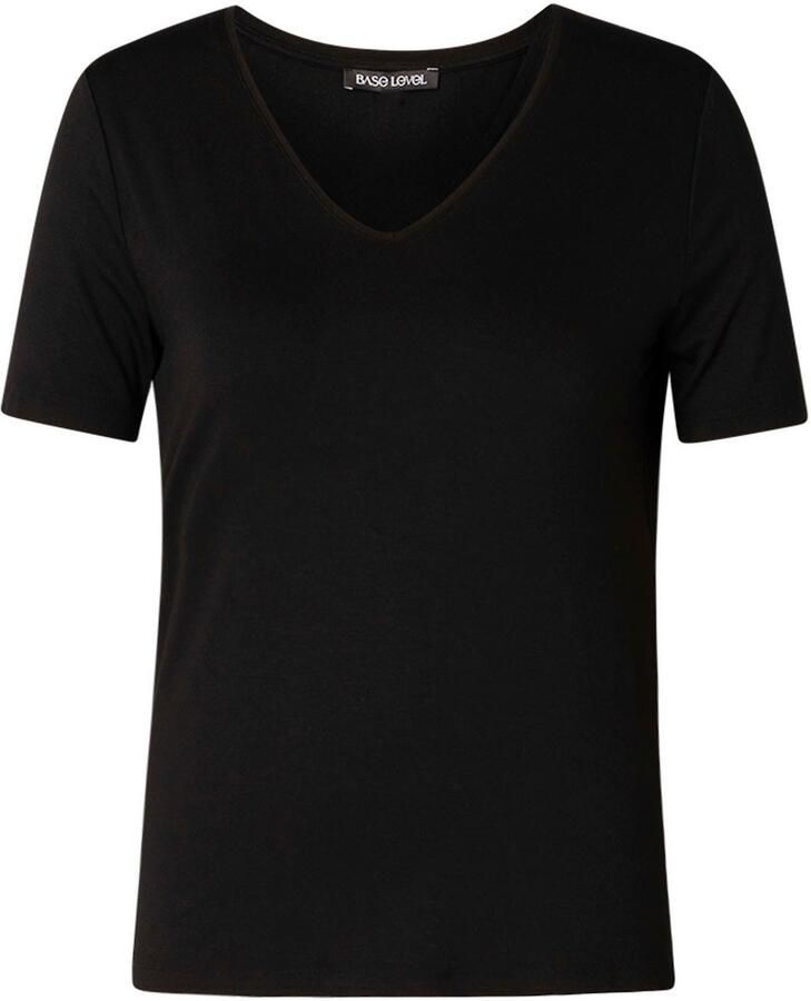 Base Level basic T-shirt Yanic zwart - Foto 8