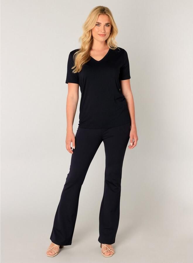 Base Level basic T-shirt Yanic donkerblauw - Foto 4