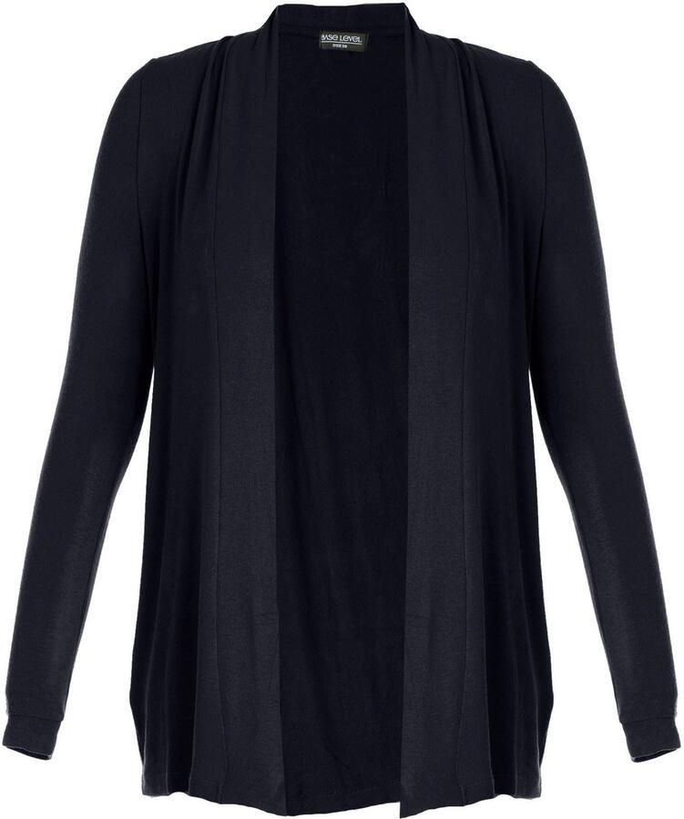 Base Level fijngebreid vest Yayla donkerblauw - Foto 6