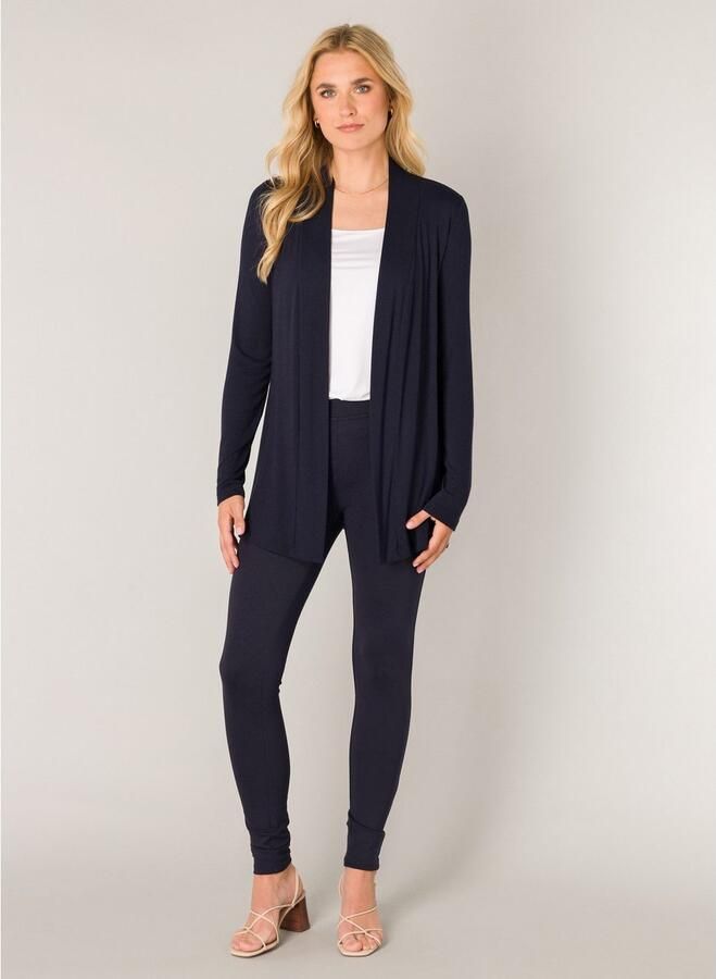 Base Level fijngebreid vest Yayla donkerblauw - Foto 4