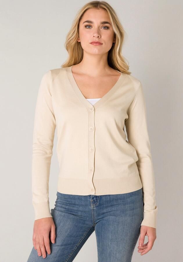 Base Level fijngebreid vest beige - Foto 6