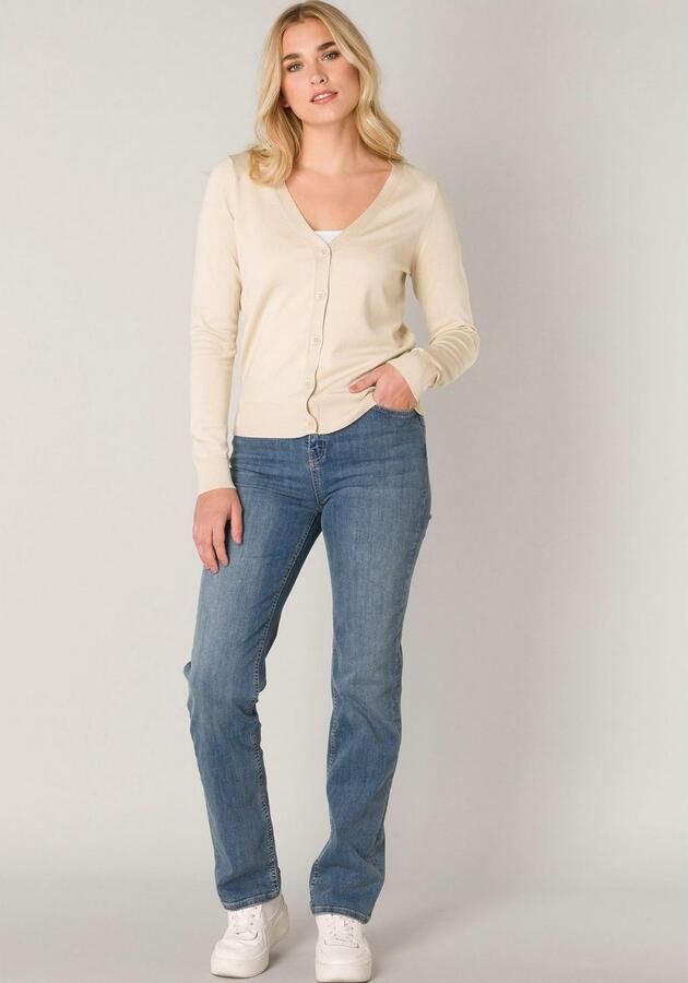 Base Level fijngebreid vest beige - Foto 5