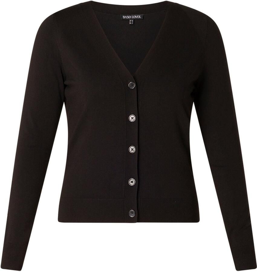 Base Level fijngebreid vest Yvonne zwart - Foto 8