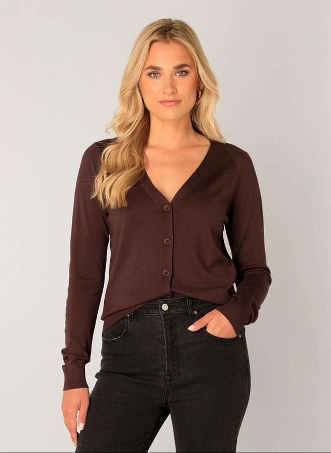 Base Level gebreid vest donkerbruin - Foto 8