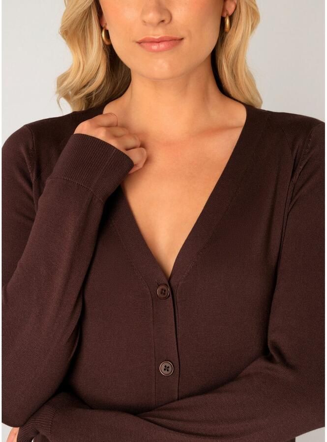 Base Level gebreid vest donkerbruin - Foto 2