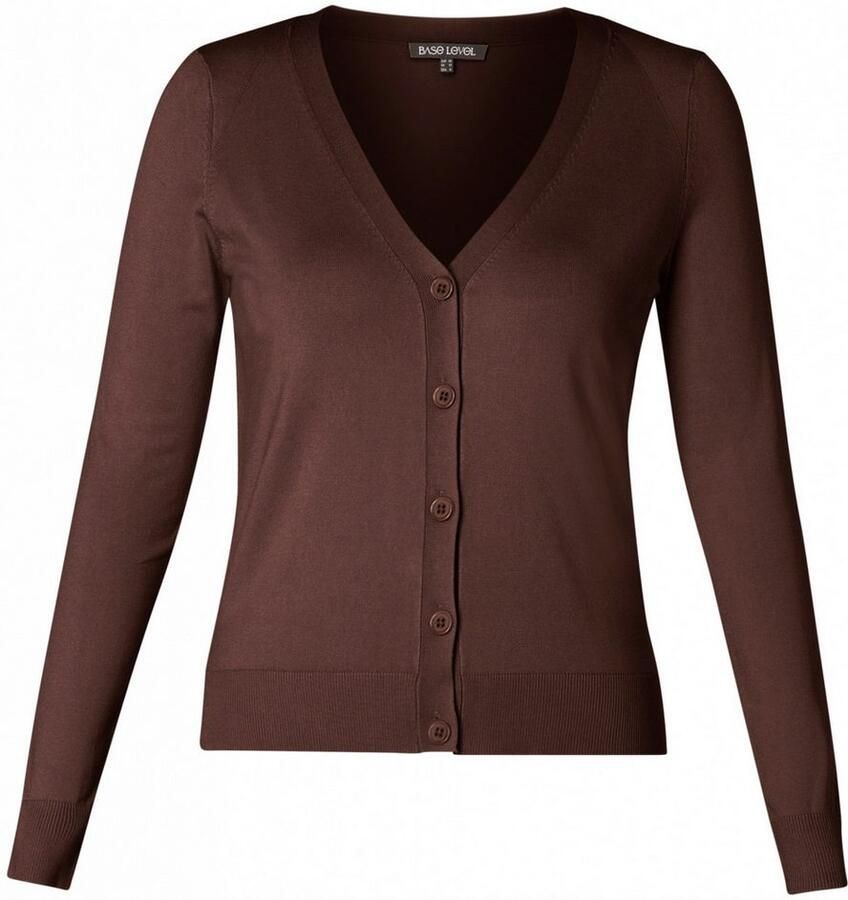 Base Level gebreid vest donkerbruin