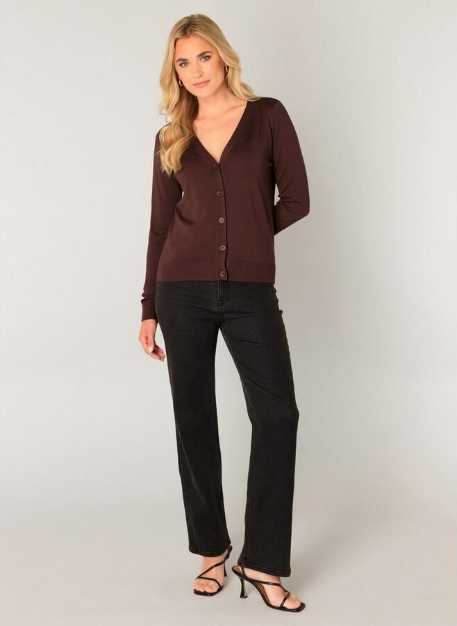 Base Level gebreid vest donkerbruin - Foto 5