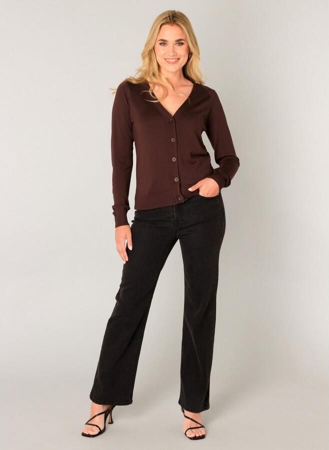 Base Level gebreid vest donkerbruin - Foto 6