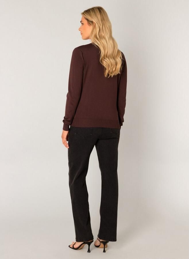 Base Level gebreid vest donkerbruin - Foto 7