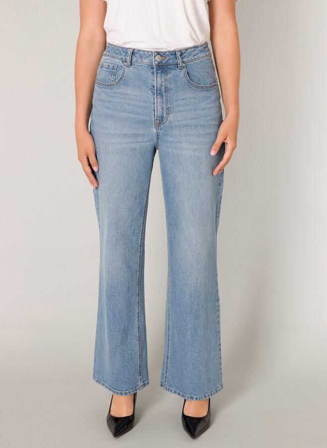 Base Level high waist wide leg jeans light blue denim - Foto 7