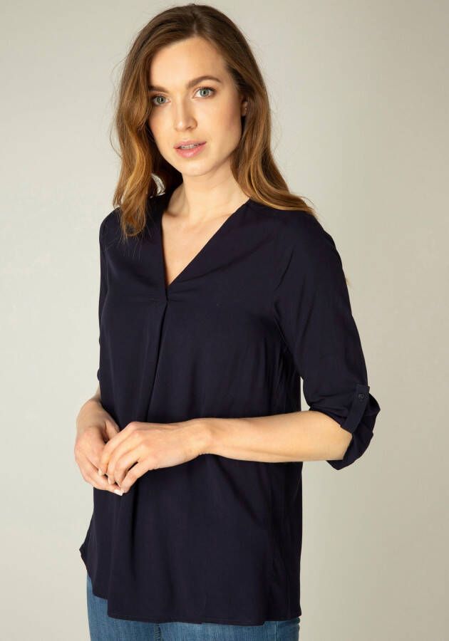 Base Level Blouse zonder sluiting Yill Mouwen zijn om te slaan en vast te zetten