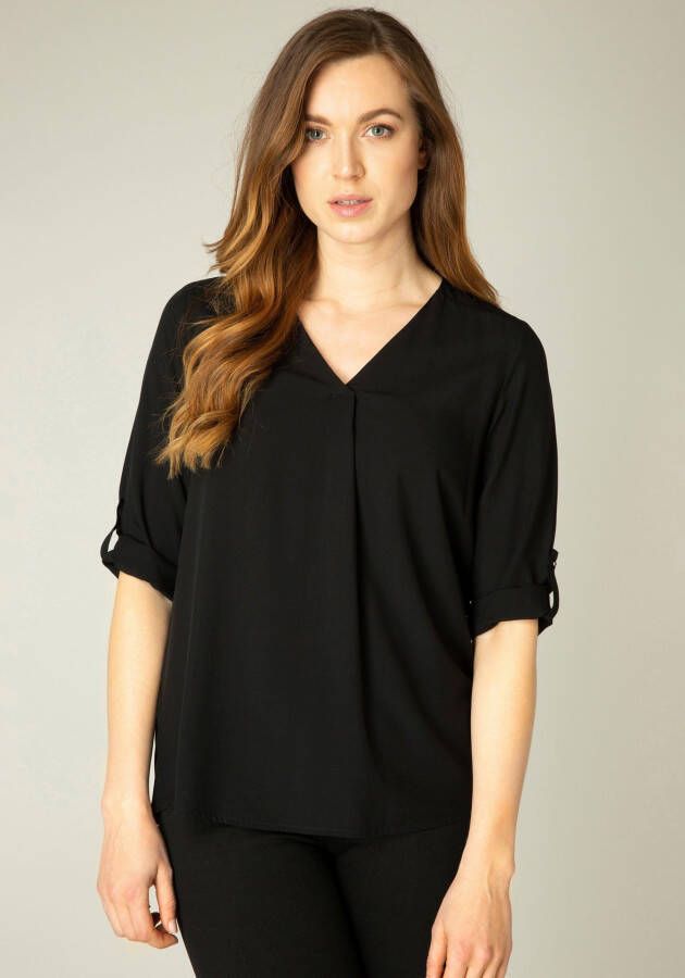 Base Level Blouse zonder sluiting Yill Mouwen zijn om te slaan en vast te zetten