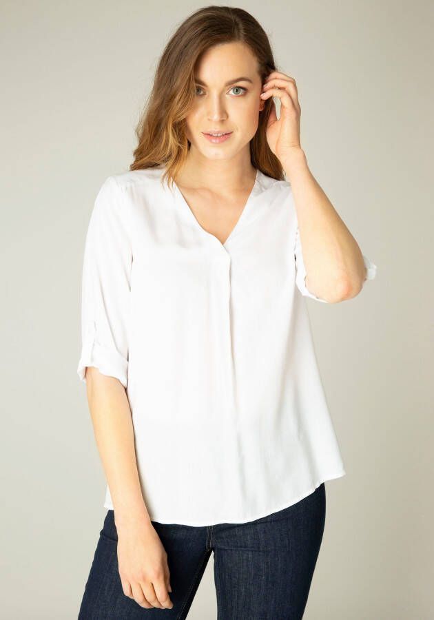Base Level Blouse zonder sluiting Yill Mouwen zijn om te slaan en vast te zetten