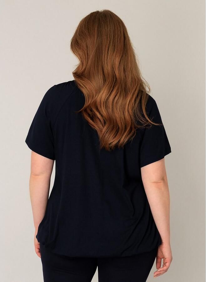 Base Level Curvy Ballonshirt Yoni met aangerimpelde ronde hals - Foto 4