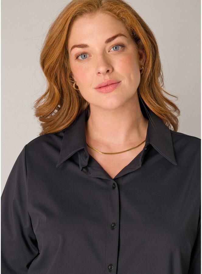 Base Level Curvy Blouse met lange mouwen Lara met stretch - Foto 2