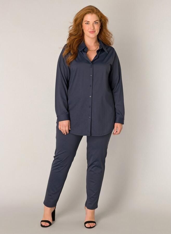 Base Level Curvy Blouse met lange mouwen Lara met stretch - Foto 7