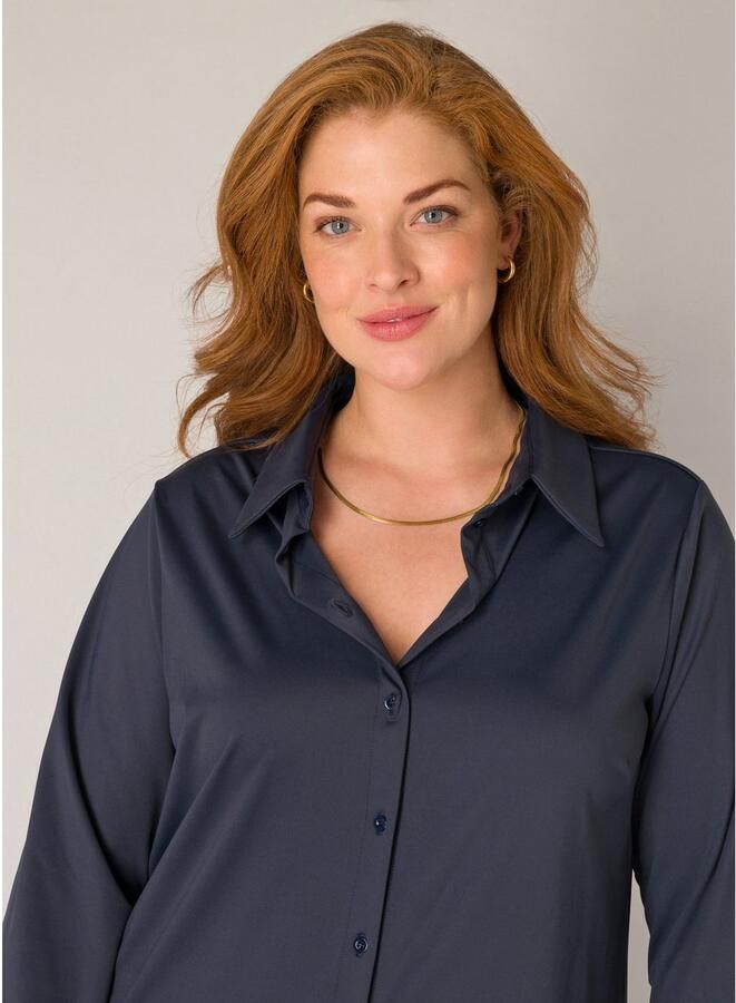 Base Level Curvy Blouse met lange mouwen Lara met stretch - Foto 4
