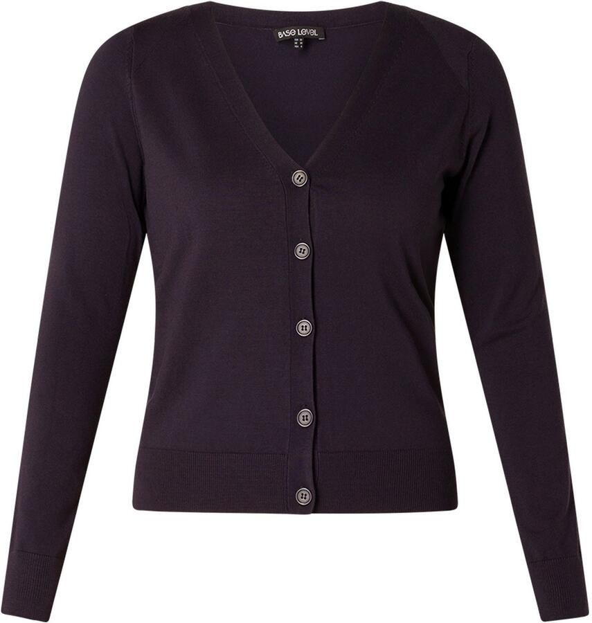 Base Level Curvy Cardigan BAS-YVONNE met v-hals en knoopsluiting - Foto 8