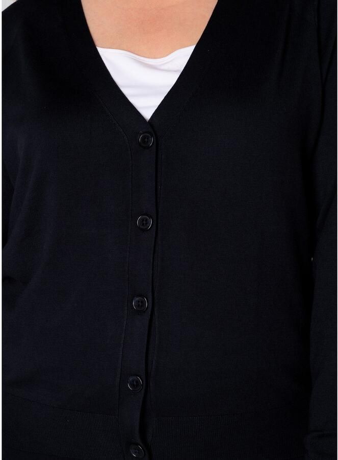 Base Level Curvy Cardigan BAS-YVONNE met v-hals en knoopsluiting - Foto 5