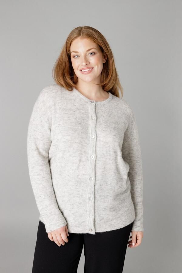 Base Level Curvy Cardigan Yulia met wol en knoopsluiting - Foto 10
