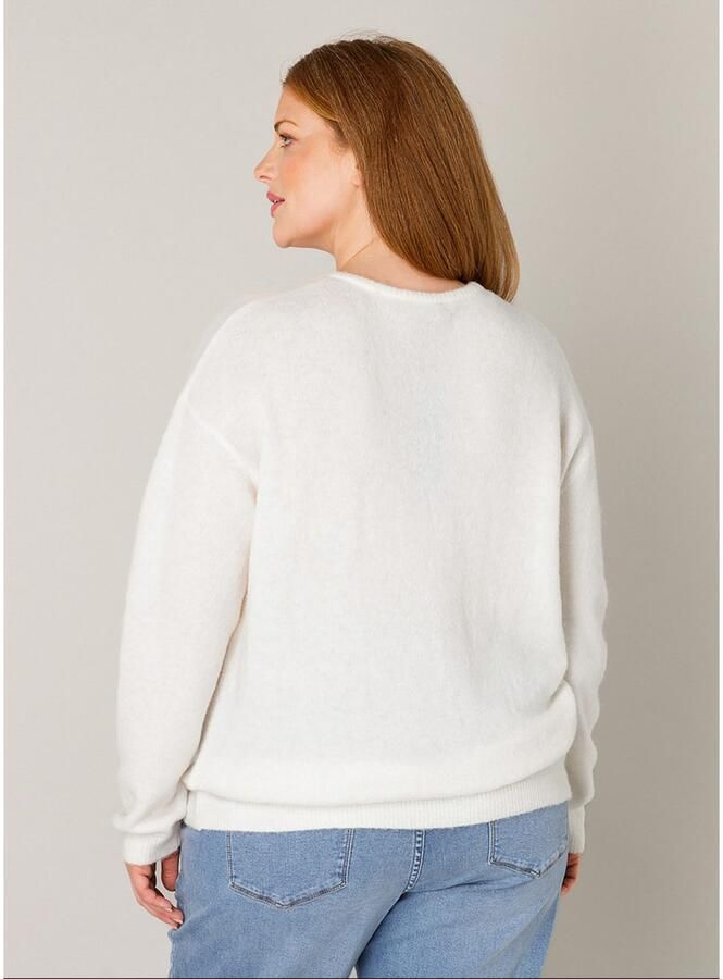 Base Level Curvy Cardigan Yulia met wol en knoopsluiting - Foto 2