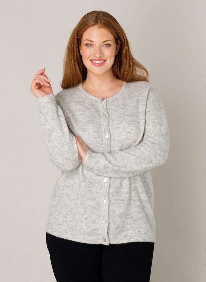 Base Level Curvy Cardigan Yulia met wol en knoopsluiting - Foto 4