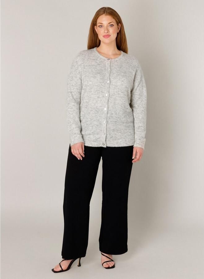 Base Level Curvy Cardigan Yulia met wol en knoopsluiting - Foto 5