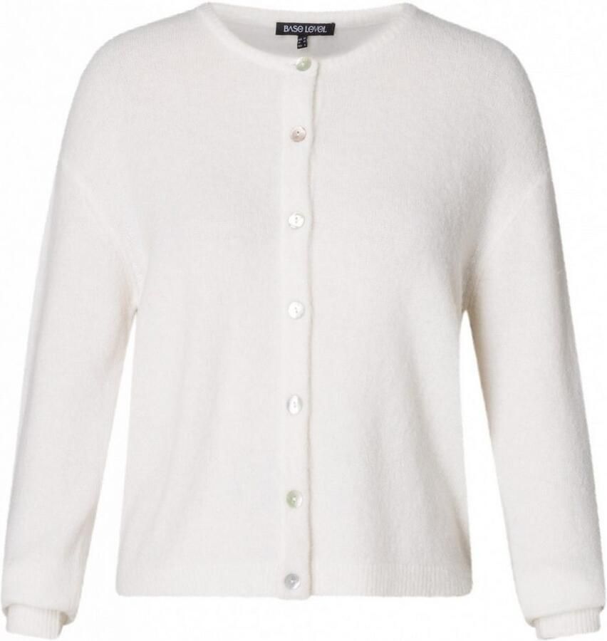 Base Level Curvy Cardigan Yulia met wol en knoopsluiting