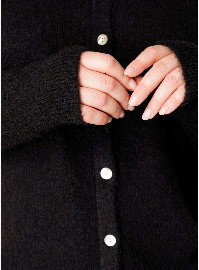 Base Level Curvy Cardigan Yulia met wol en knoopsluiting - Foto 2