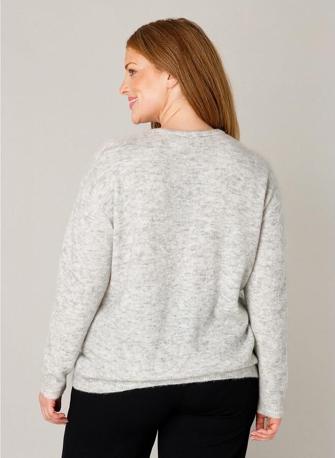 Base Level Curvy Cardigan Yulia met wol en knoopsluiting - Foto 7