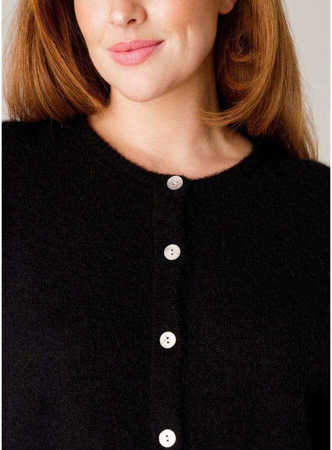 Base Level Curvy Cardigan Yulia met wol en knoopsluiting - Foto 3