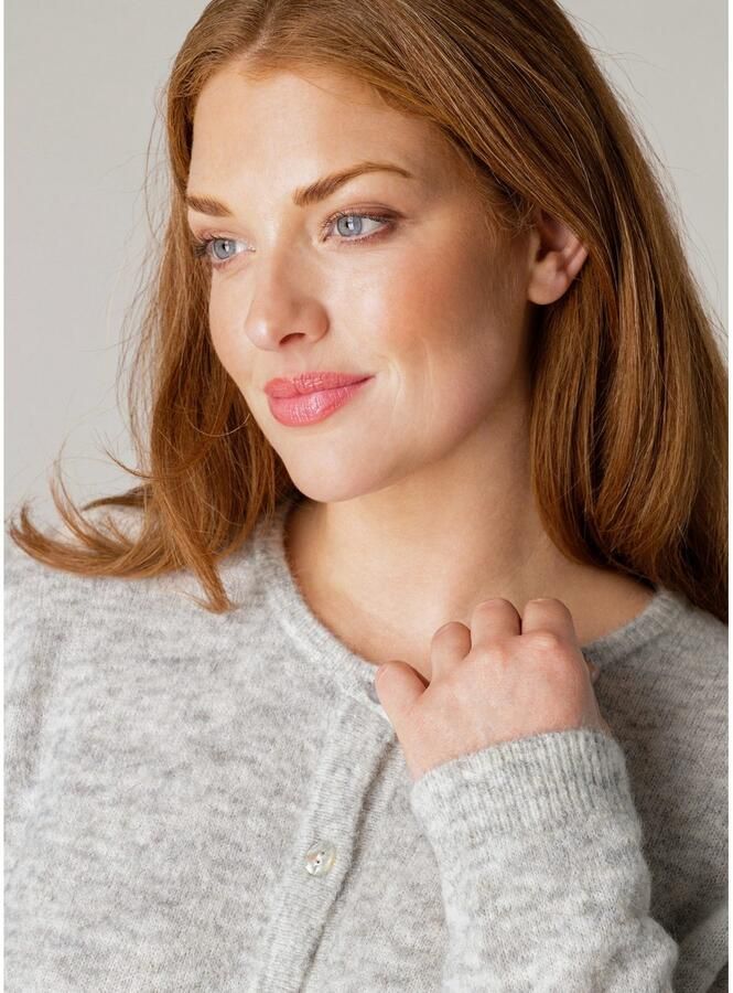 Base Level Curvy Cardigan Yulia met wol en knoopsluiting - Foto 3