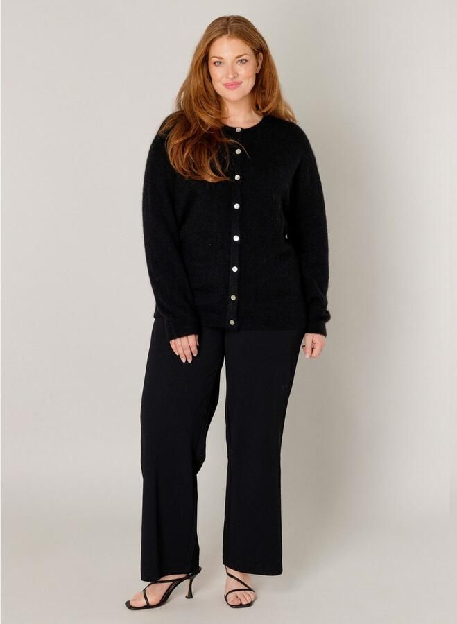 Base Level Curvy Cardigan Yulia met wol en knoopsluiting - Foto 8