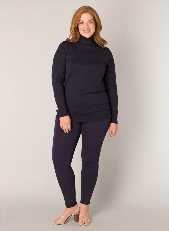Base Level Curvy trui Yuena donkerblauw - Foto 3