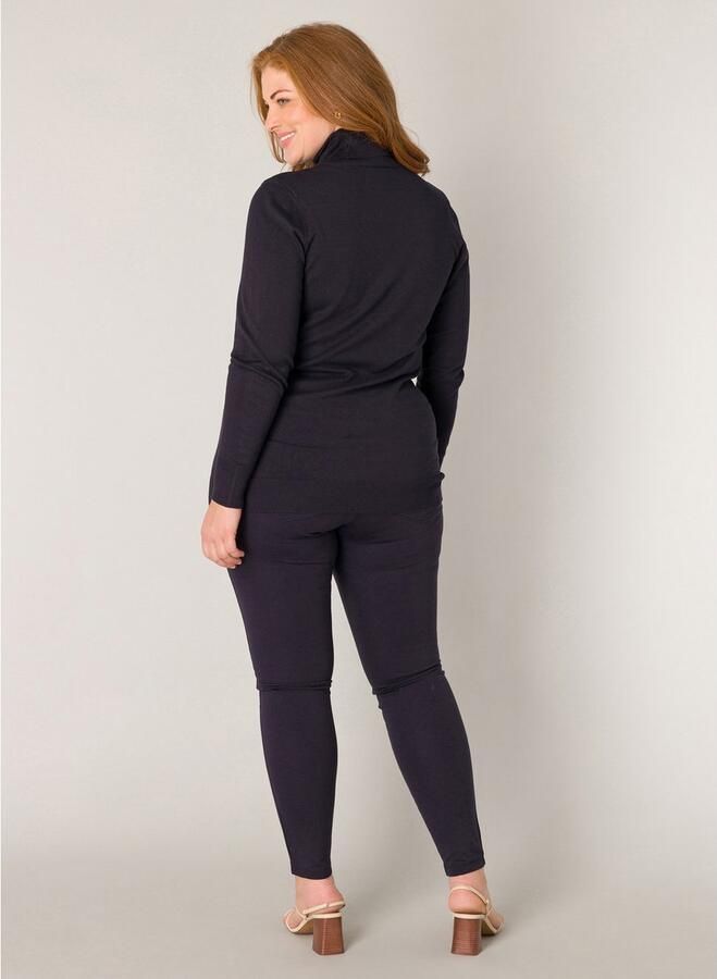 Base Level Curvy trui Yuena donkerblauw - Foto 4