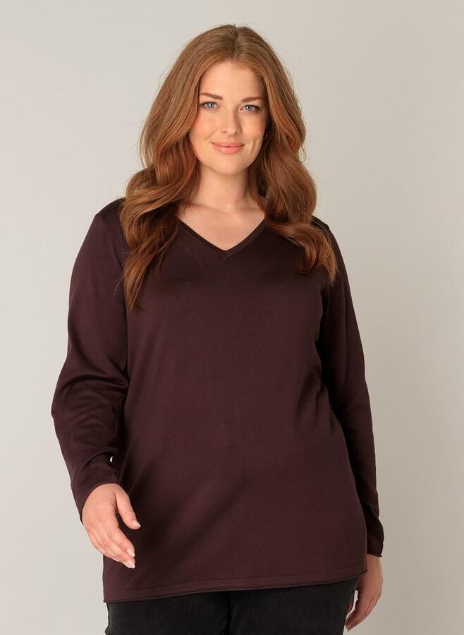 Base Level Curvy Gebreide trui Anine met v-hals - Foto 6