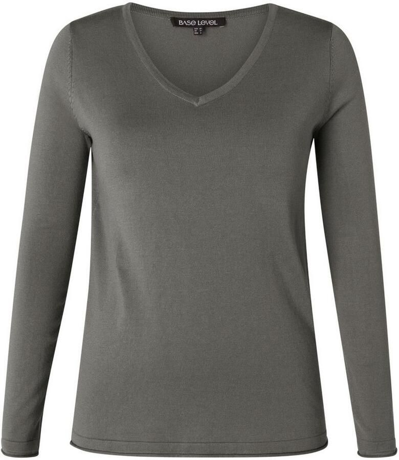 Base Level Curvy Gebreide trui Anine met v-hals - Foto 2