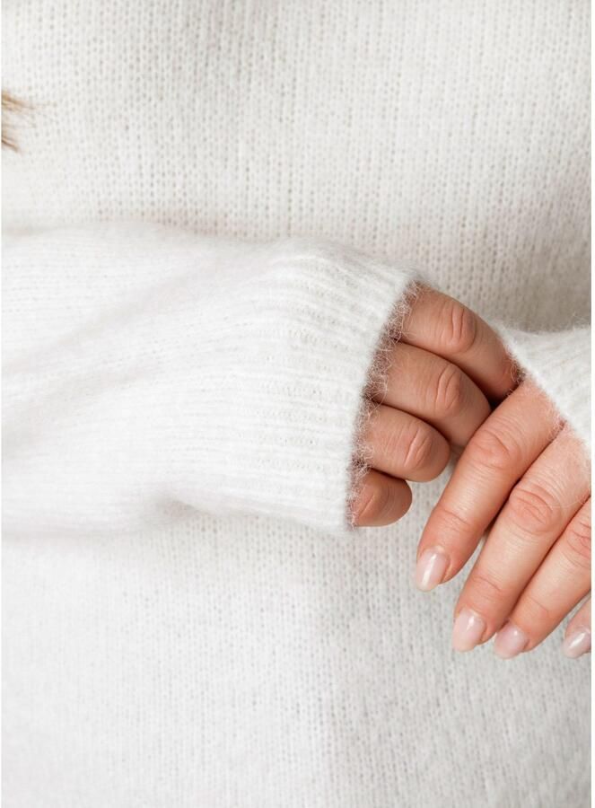 Base Level Curvy Gebreide trui Yanara met wol en elastaan - Foto 4