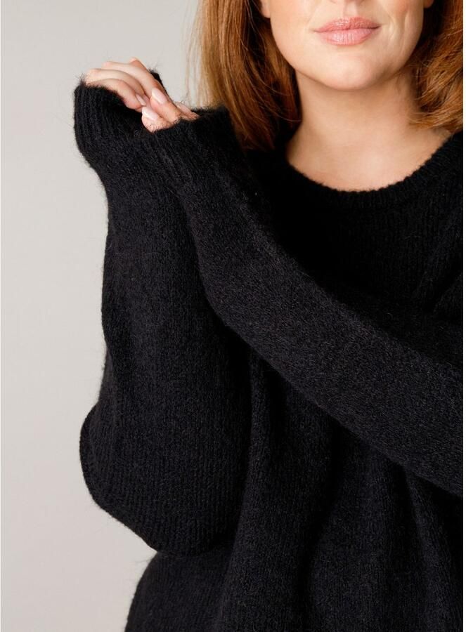 Base Level Curvy Gebreide trui Yanara met wol en elastaan - Foto 4