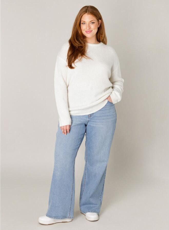 Base Level Curvy Gebreide trui Yanara met wol en elastaan - Foto 8